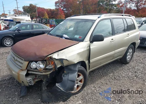 2002 Toyota Highlander V6 from USA, damaged, VIN JTEHF21A220043502